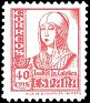 Spain 1937 Isabella the Catholic 40 CTS Orange Edifil 824